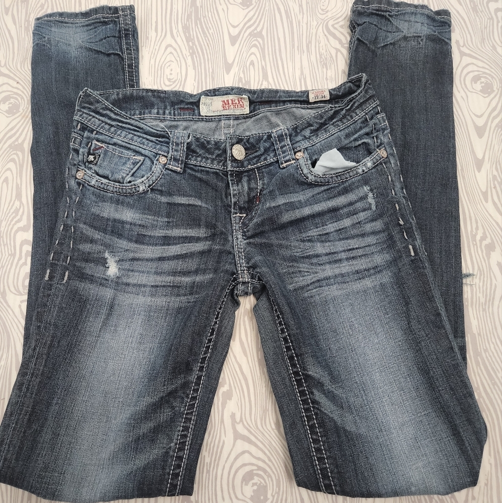 MEK Distressed Skinny Jeans (27/34)